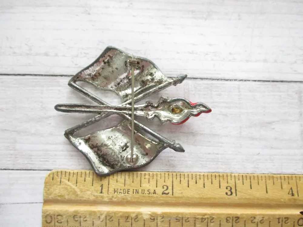 WWII Sweetheart Pin Allies Victory Pin Torch Broo… - image 8