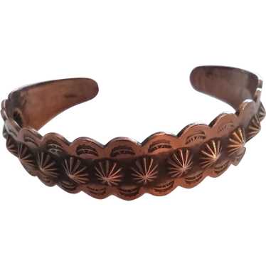 Nice Native American Solid Copper Cuff Bracelet
