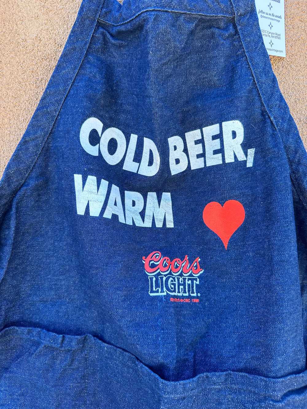 1998 Cold Beer Warm Heart Apron - image 2