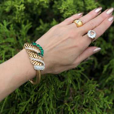 Emerald Leaves Bracelet - image 1