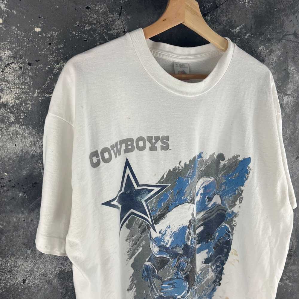 NFL × Vintage Vintage 1996 Thrashed Dallas Cowboy… - image 2