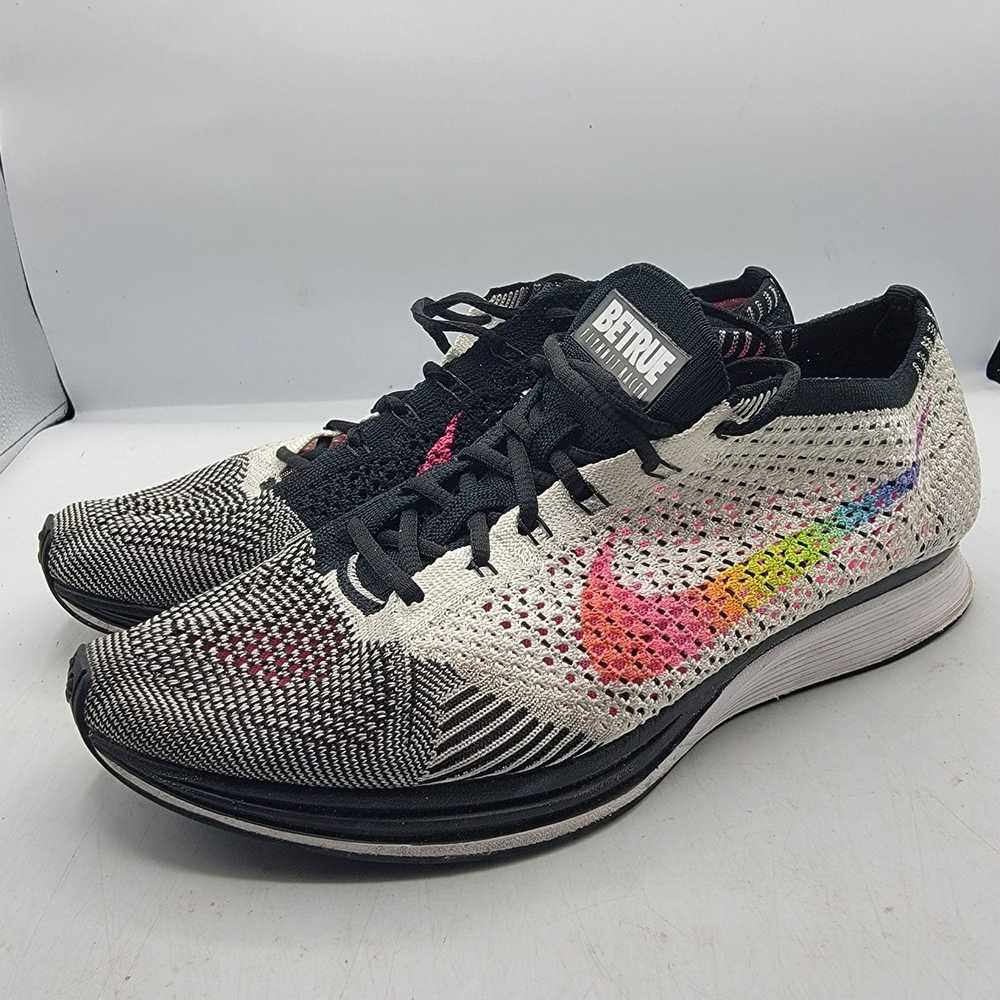 Nike Nike Flyknit Racer Be True Rainbow Mens Size… - image 4