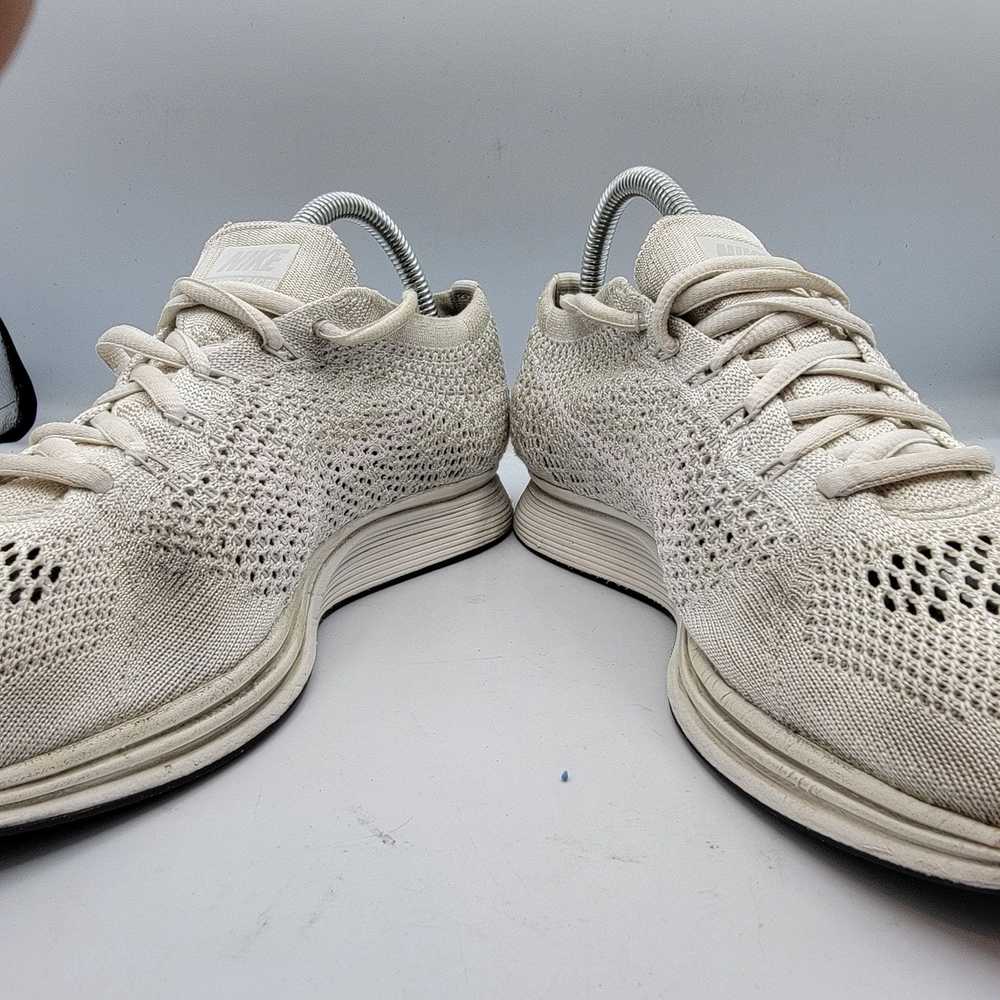 Nike Nike Flyknit Racer Triple White Running Athl… - image 2