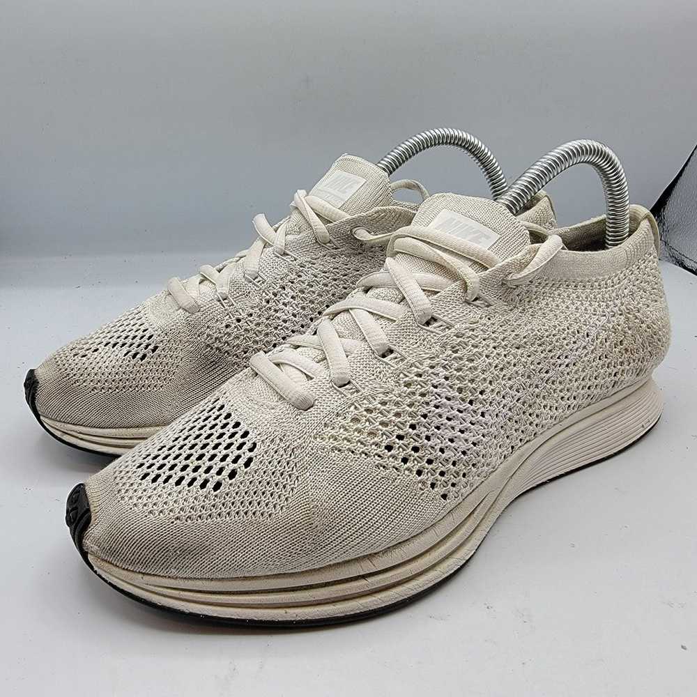 Nike Nike Flyknit Racer Triple White Running Athl… - image 4