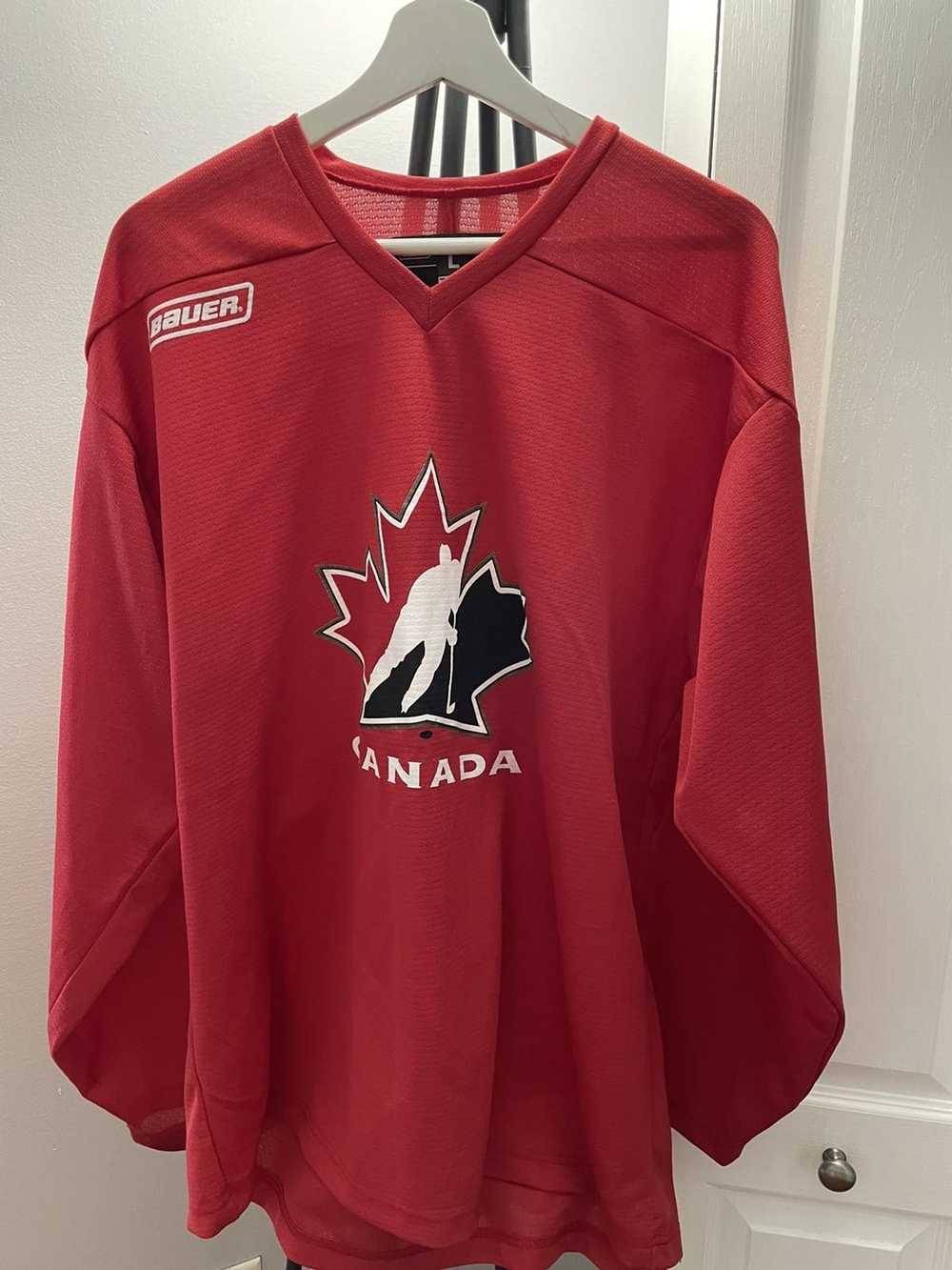 Nike Bauer Team Canada Hockey Jersey Home Red Long Sleeve Youth L