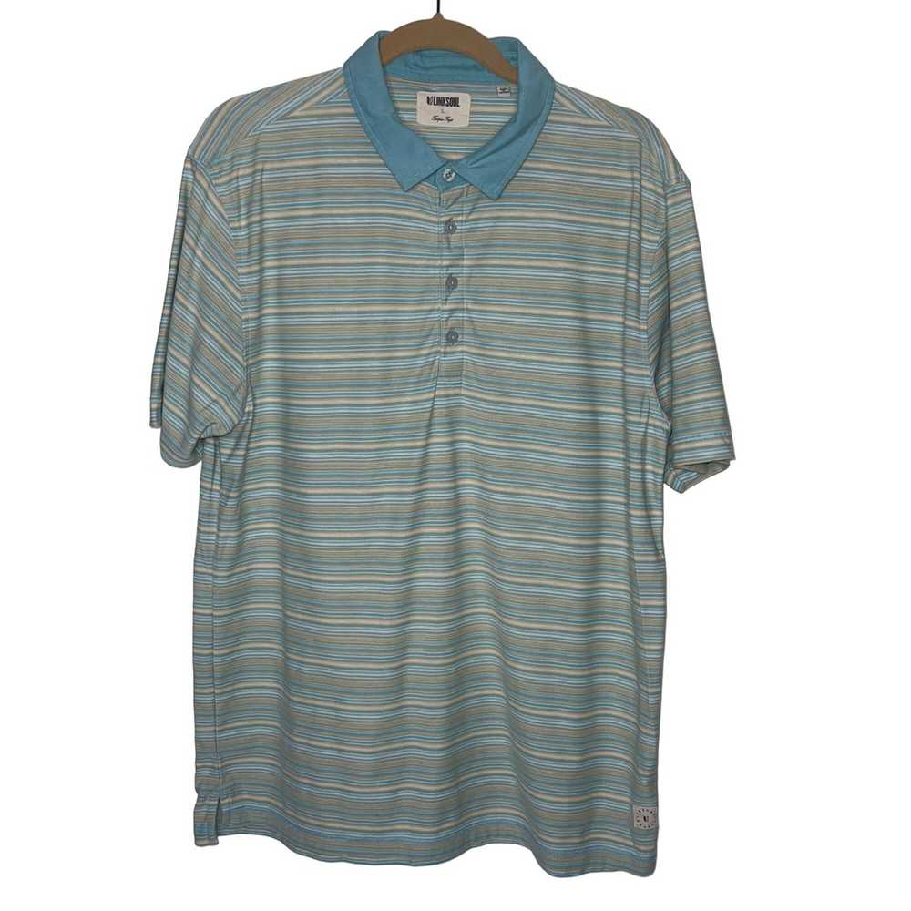 Other Linksoul Mens Golf Polo Shirt Size Large Bl… - image 1