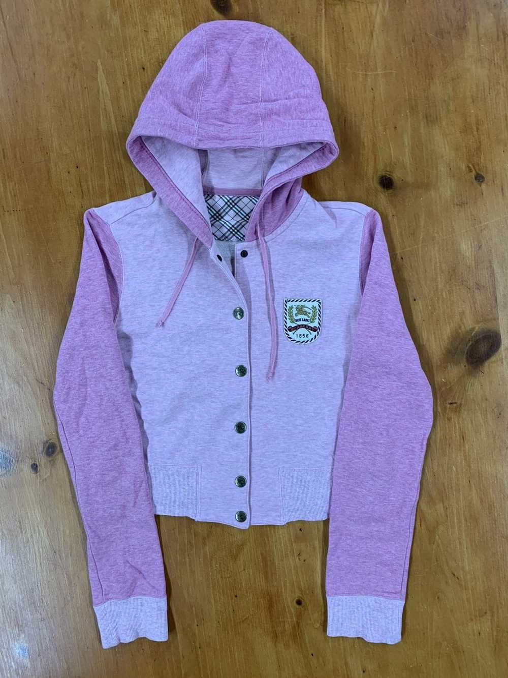 Burberry Burberry Pink Snap Hoodie Sweatshirt - image 1