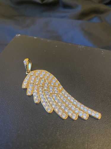 Streetwear Iced Out Diamond Angel Wing Pendant