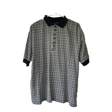 ANTIGUA Structure Mens Gray Plaid New York Yankees Button Down