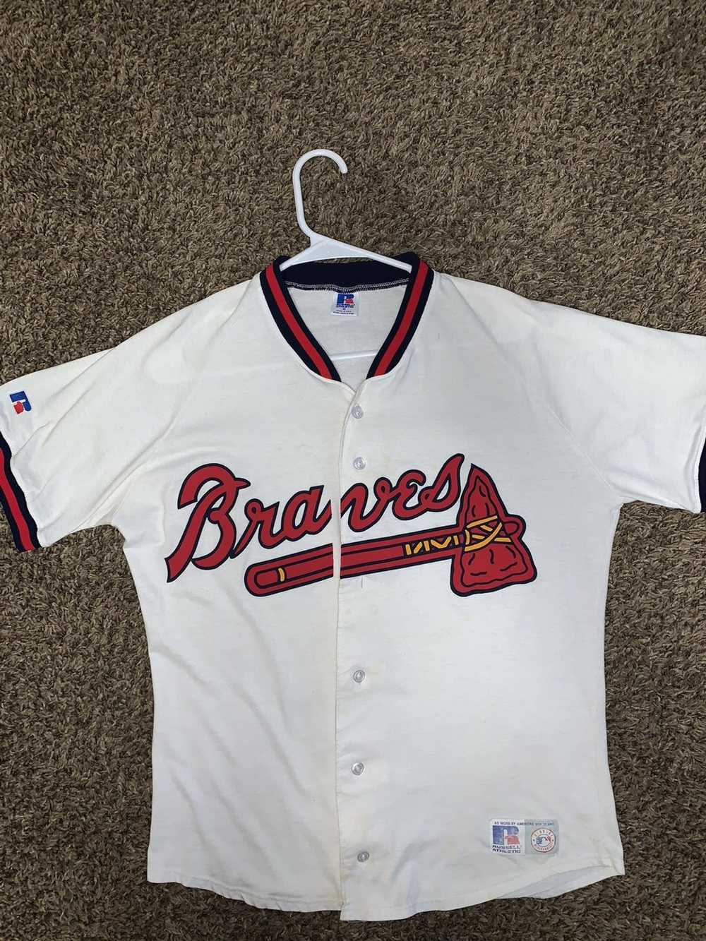 Atlanta Braves Vintage 90s Majestic Athletic Sewn MLB Baseball Jersey USA  XL EUC