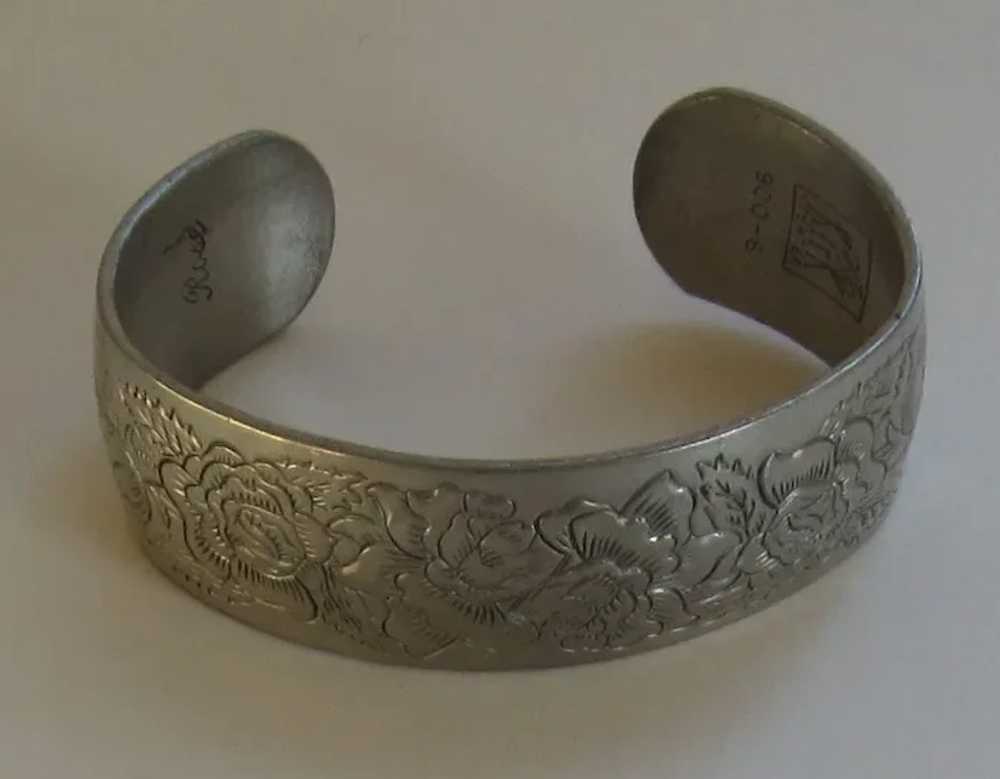 Vintage Pewter Cuff Bracelet - image 3