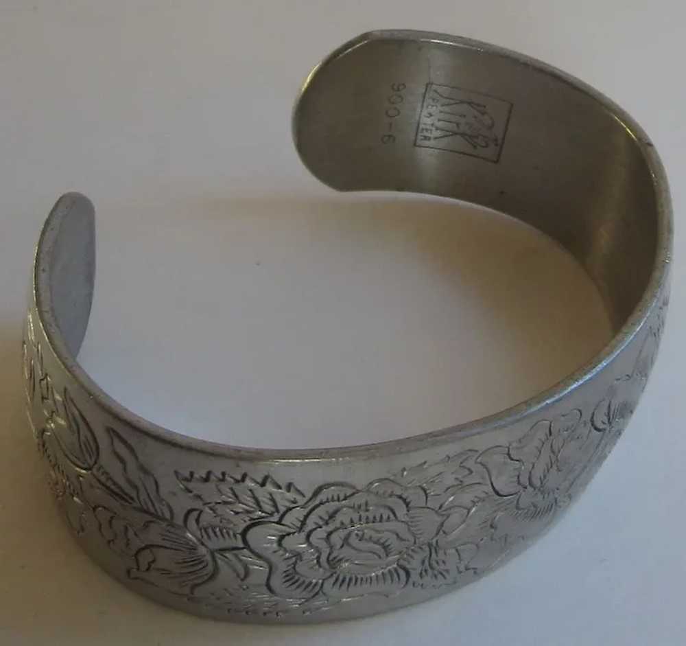 Vintage Pewter Cuff Bracelet - image 4