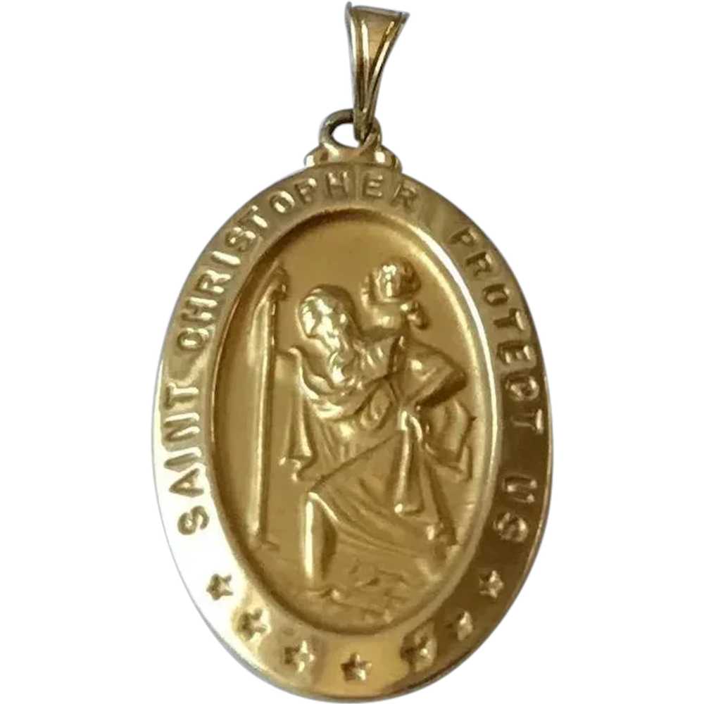 14K Gold St. Christopher Medal - Gem