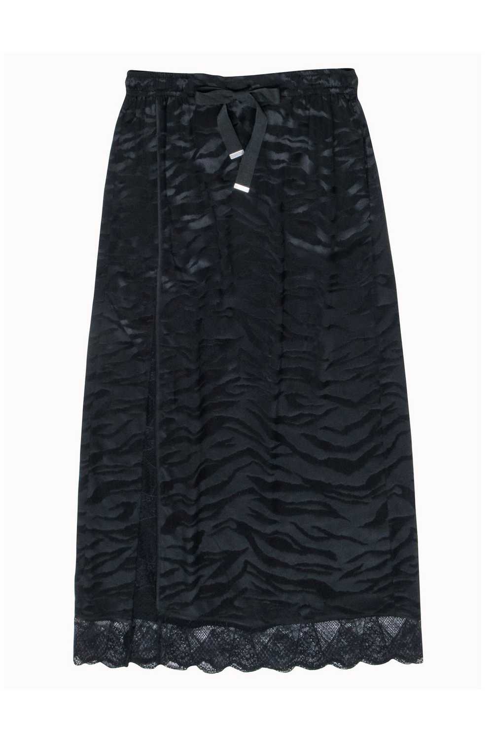 Zadig & Voltaire - Black Zebra Print Maxi Skirt L… - image 1