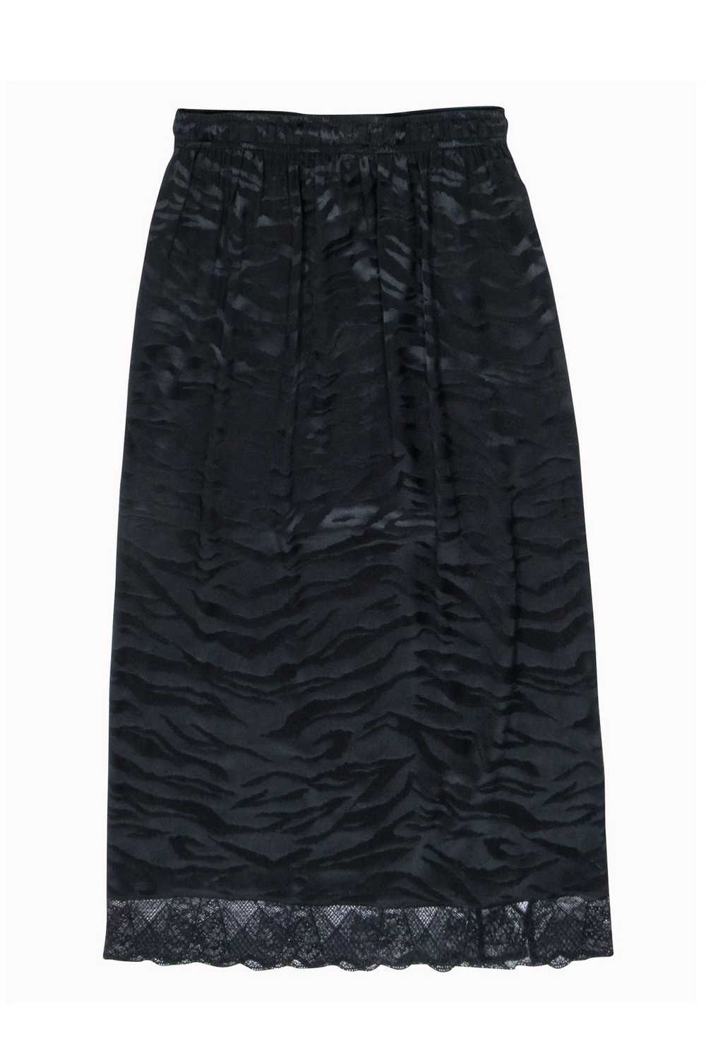 Zadig & Voltaire - Black Zebra Print Maxi Skirt L… - image 2