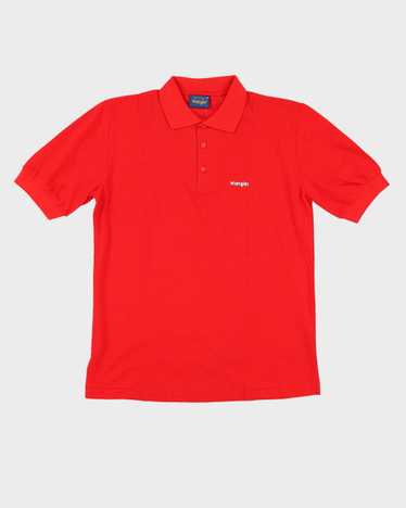 Vintage 70s Wrangler Red Short Sleeved Polo Shirt… - image 1