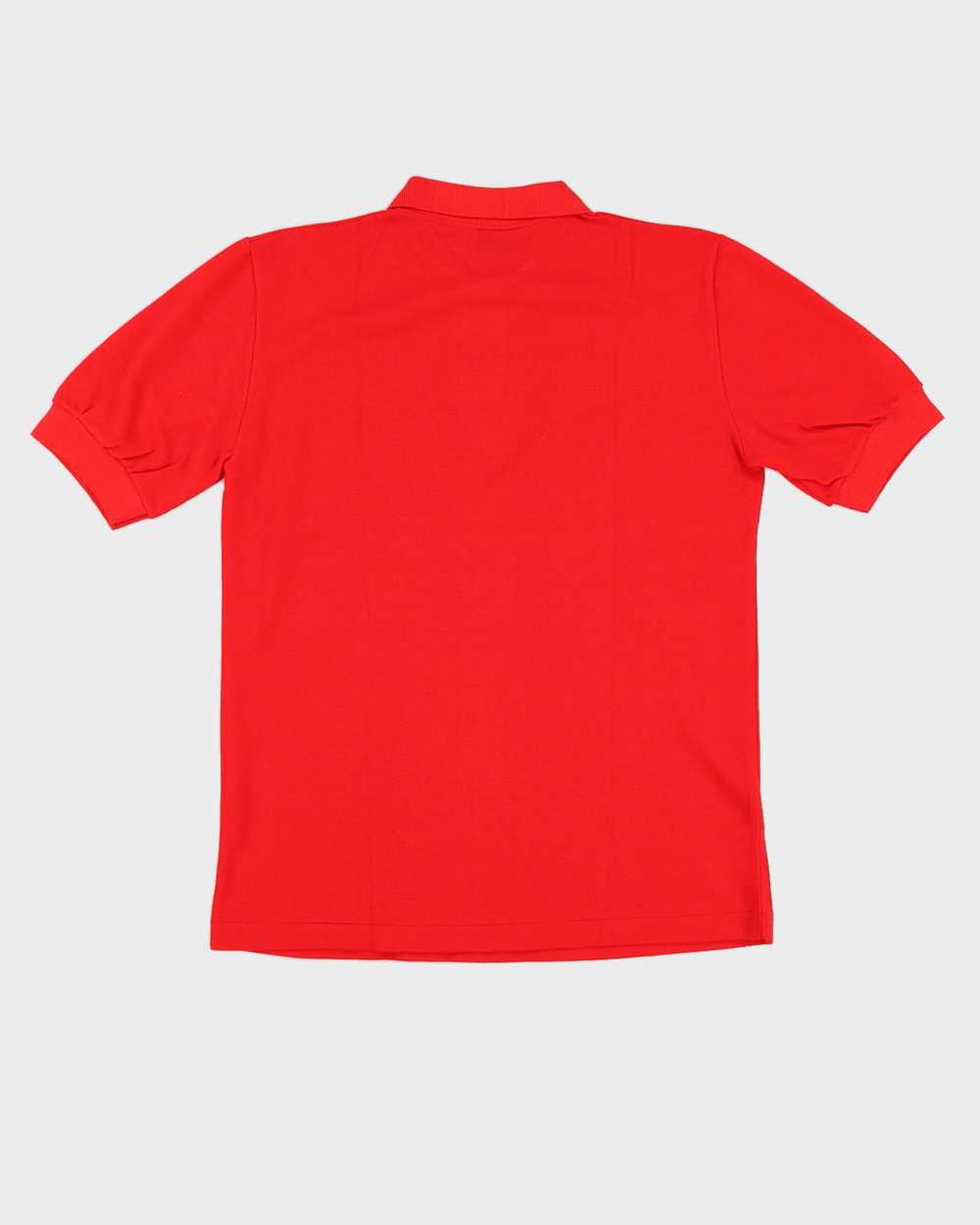 Vintage 70s Wrangler Red Short Sleeved Polo Shirt… - image 2