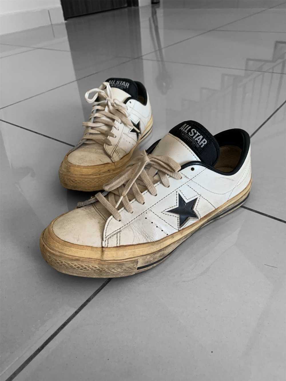 Converse × Vintage VTG 1990s LONE STAR LEATHER CONVER… - Gem