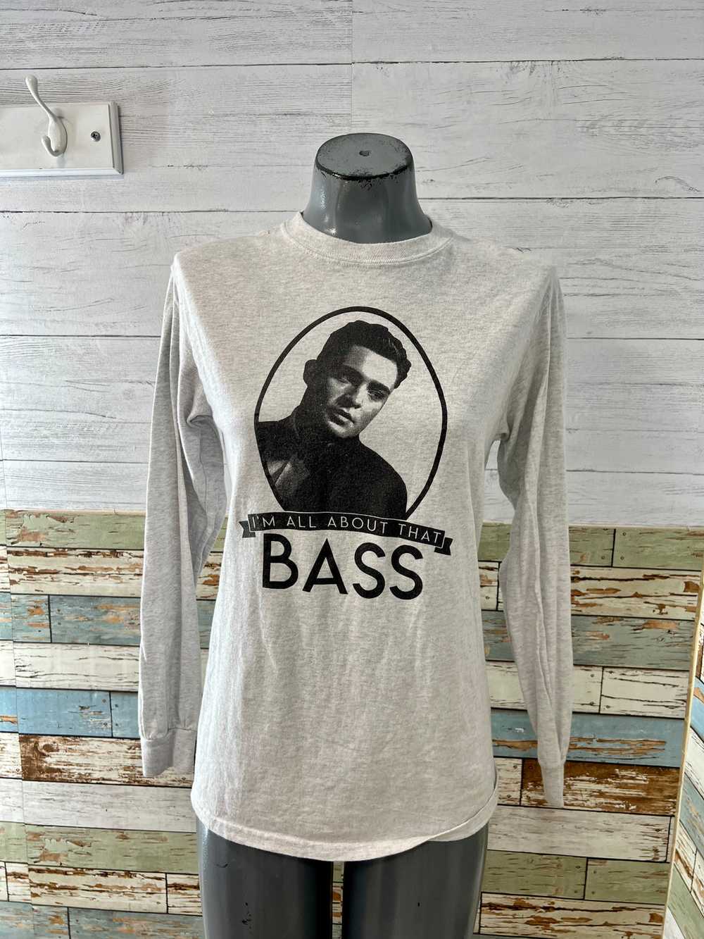 00’s Gray Bass Revival Music Long Sleeve T-Shirt - image 1