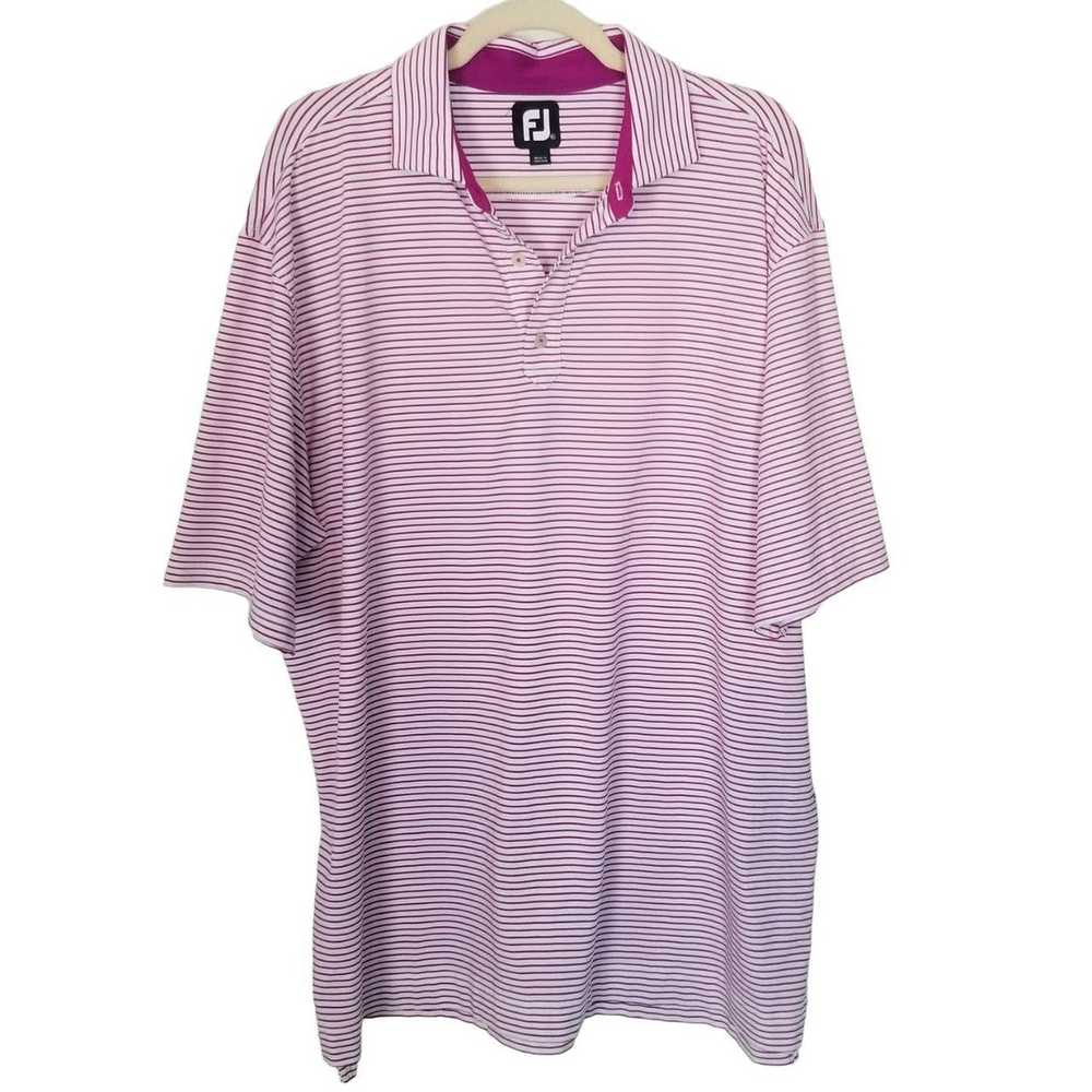 Footjoy FootJoy XL Striped Short Sleeves Golf Pol… - image 1