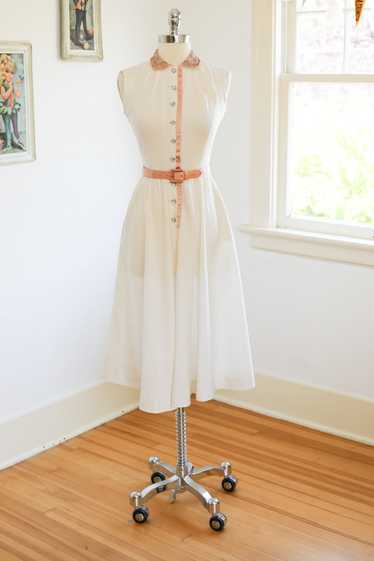 Vintage 1940s to 1950s Dress - Darling White Butch