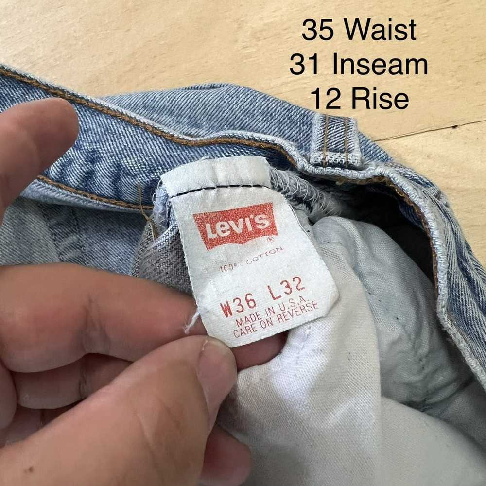 Levi's × Vintage Vintage Levis 501 Jeans 35x31 Bl… - image 5