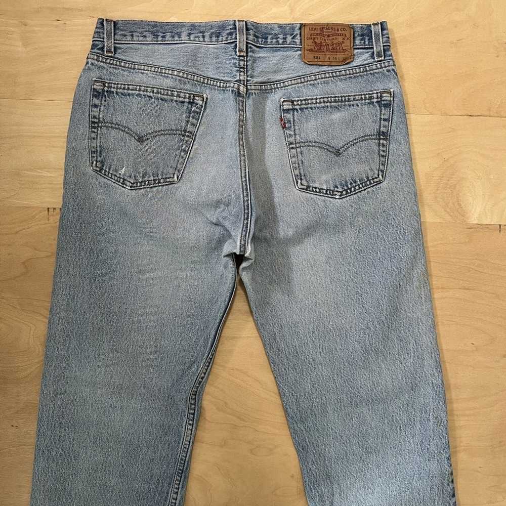 Levi's × Vintage Vintage Levis 501 Jeans 35x31 Bl… - image 7
