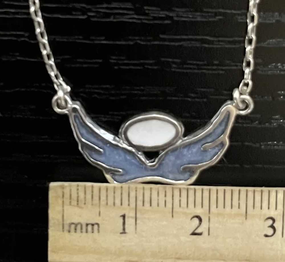 Angel Wings Silver Necklace, 16 inches long - image 2