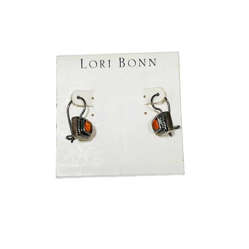 Lori Bonn Amber Sterling Silver Earrings - image 3