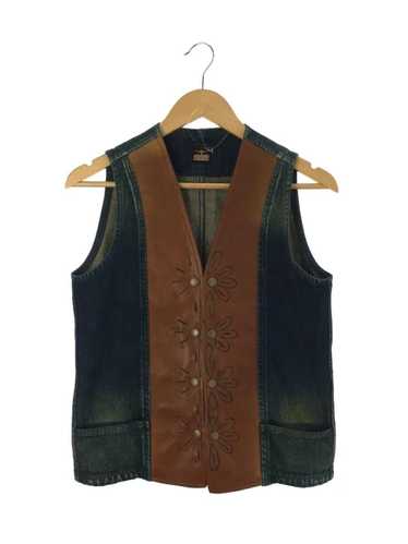 Kapital Hybrid Leather Denim Flower Vest - image 1