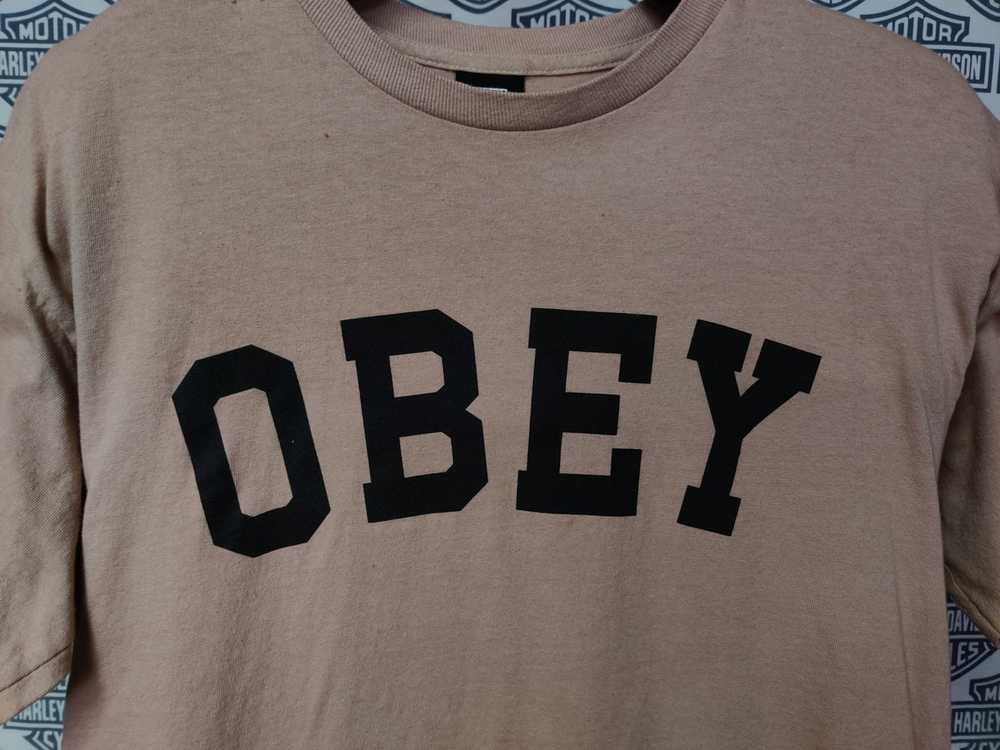 Obey Vintage Y2K Obey Block Letter Spell Out T-Sh… - image 2