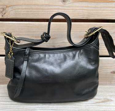 バッグ Vintage Coach Bleaker Black shoulder bag Coach Vintage 65th Anniversary Bleeker Black Leather