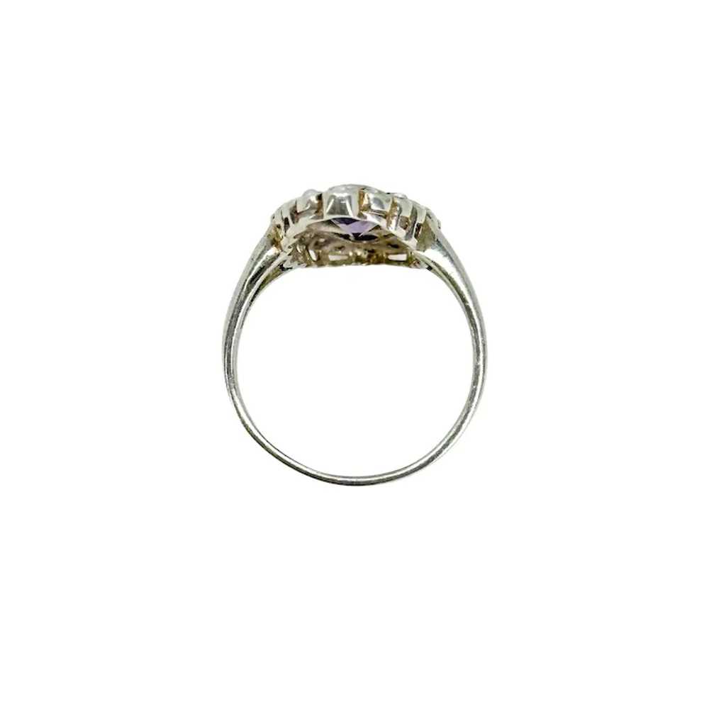 Navette Amethyst Antique Seed Pearl Halo Style Sp… - image 3