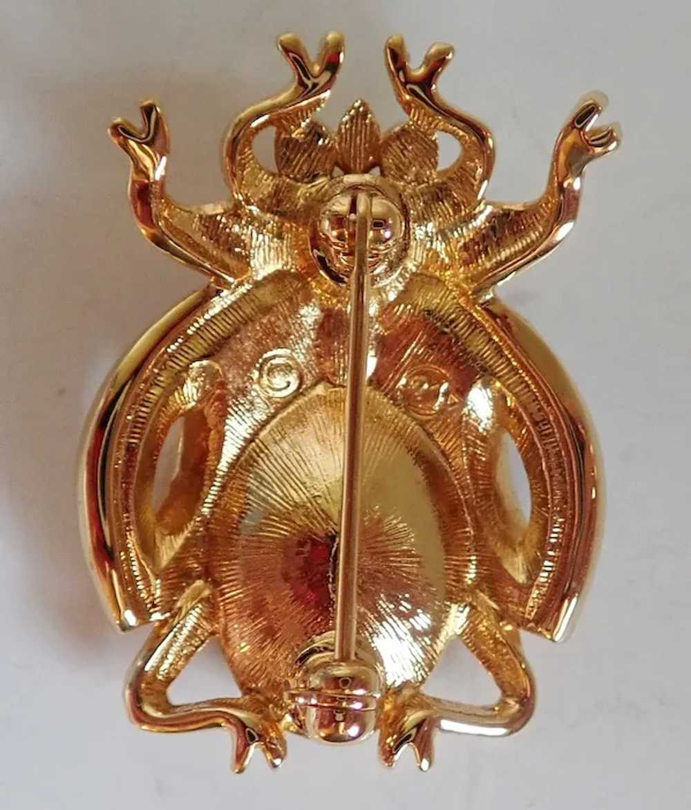 *Vintage Retired Swarovski Crystal Beetle Bug Pin… - image 3