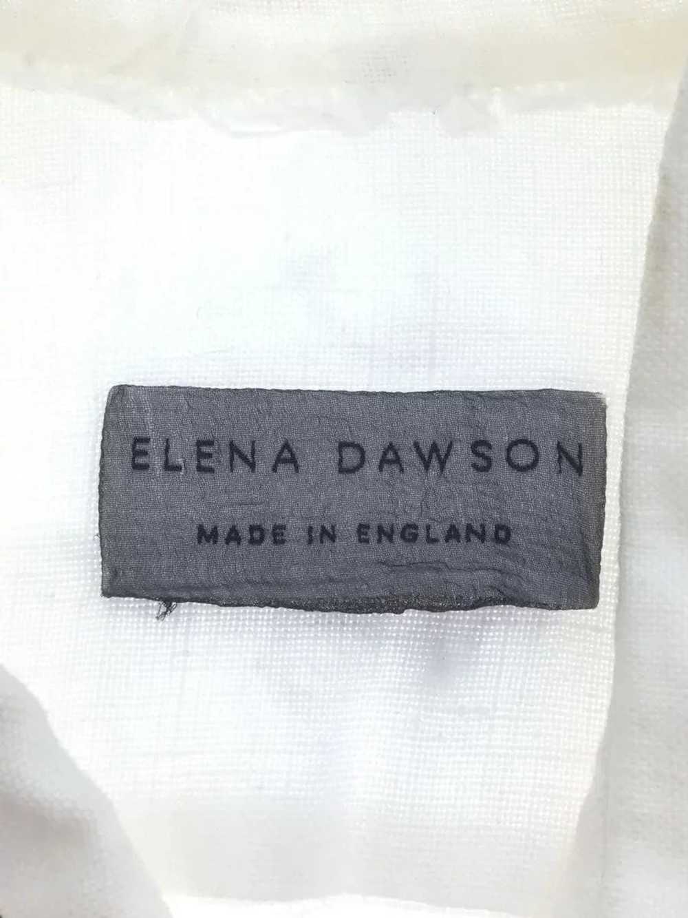 Elena Dawson Handprint Longsleeve Linen Shirt Whi… - image 3