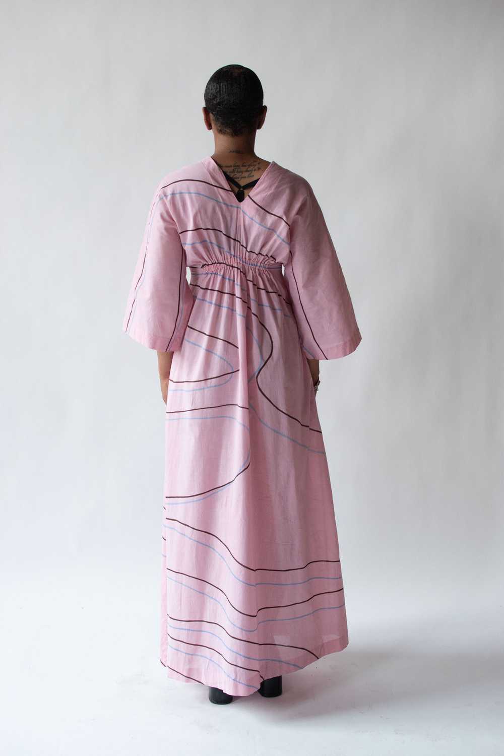 1970s Swirl Pink Dress | Marimekko - image 4
