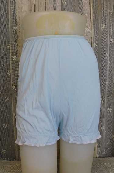 Vintage Blue Bloomer Panties, fits 24 inch waist, 