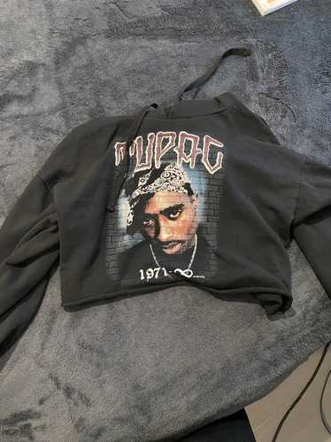 Death Row Records 2Pac Graphic Cropped Sweatshirt