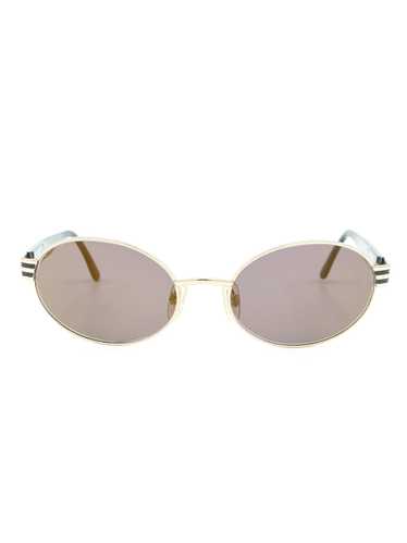 Yves Saint Laurent Gold Oval Wireframe Sunglasses