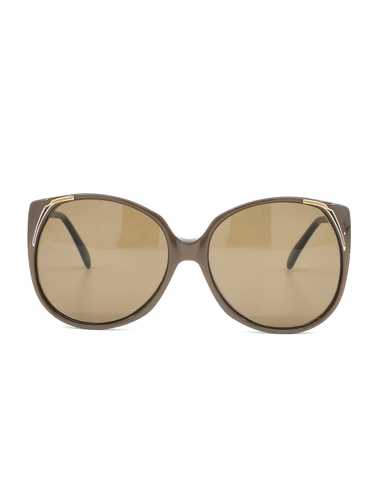 Tura Brown Rounded Cat Eye Sunglasses