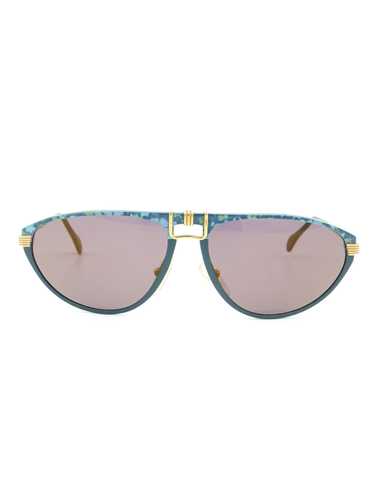 Avus Turquoise and Gold Sunglasses