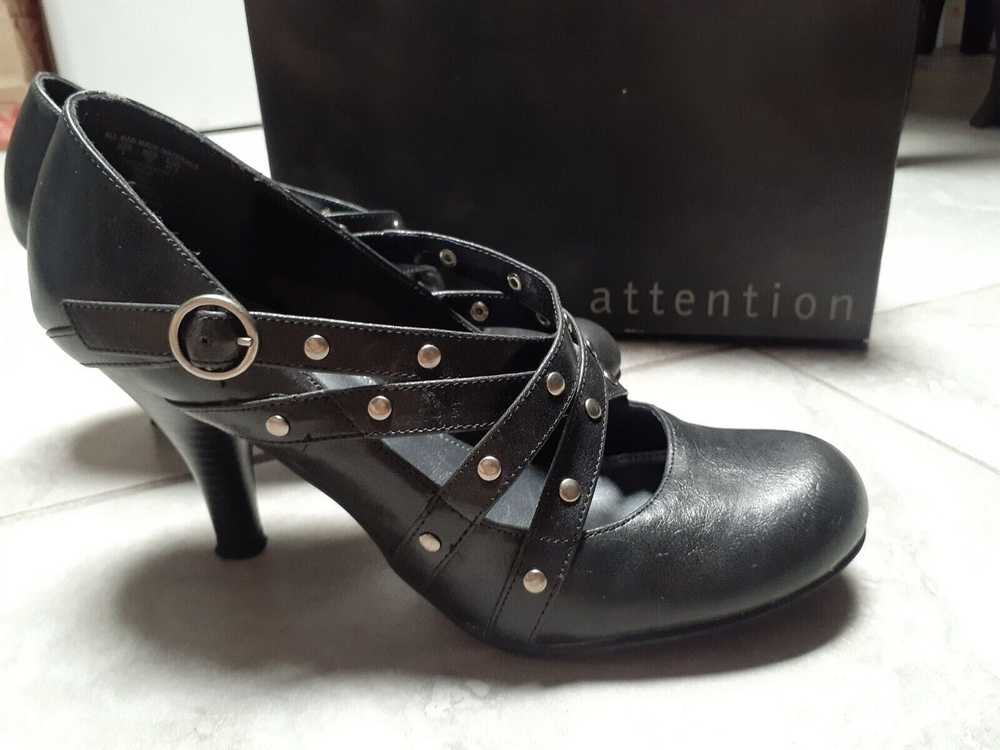 Vintage attention high heels Jassi size 9 black f… - image 2