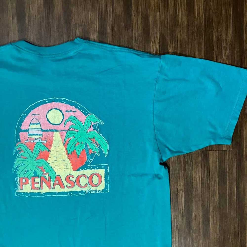 Jerzees Vintage 90s Puerto Peñasco Mexico T-shirt - image 5