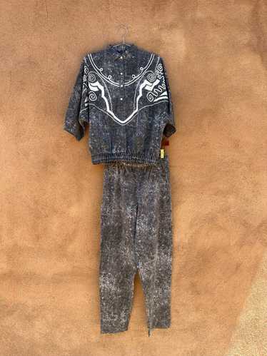 Abstract Southwestern Acid Wash 2-Piece Set (Top &