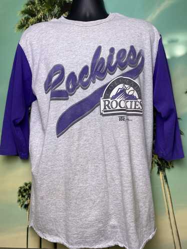Colorado Rockies Vintage NHL `47 Bi-Blend Logo T-Shirt - '47