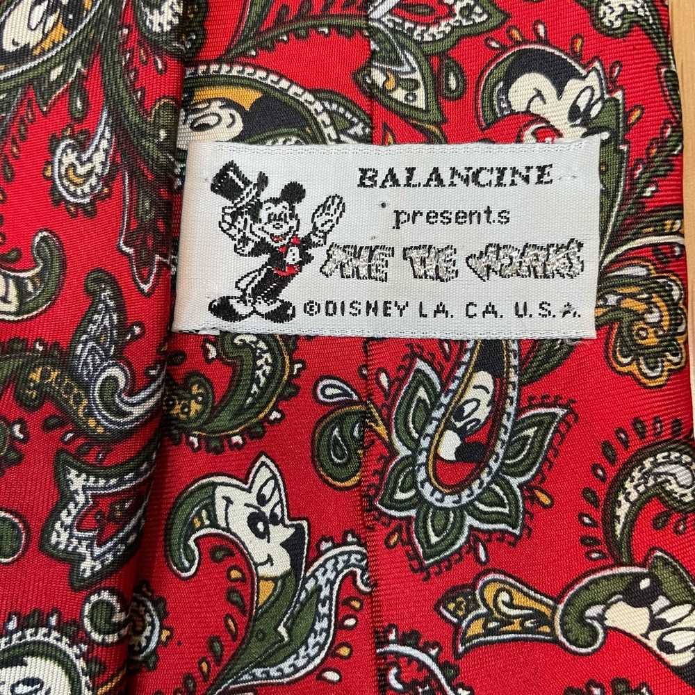 Vintage Balancine Mickey Mouse Vintage Tie Silk P… - image 4