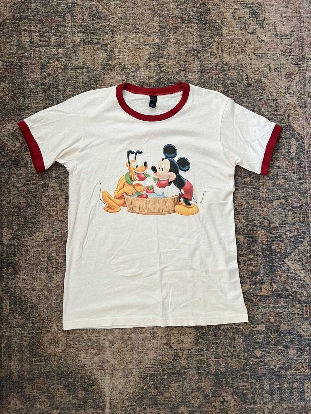 Disney × Vintage Vintage Mickey and Pluto Ringer … - image 1