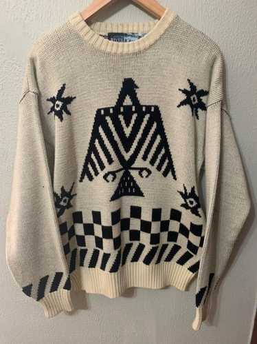 Coloured Cable Knit Sweater × Vintage Vintage Azt… - image 1