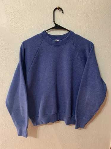 Blank × Vintage Vintage Heather Blue Blank Crewne… - image 1