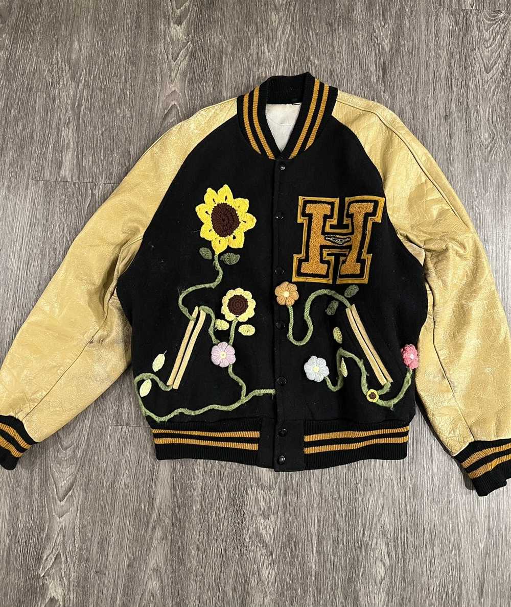 Custom Jacket CUSTOM HAND CROCHET LETTERMAN JACKE… - image 1